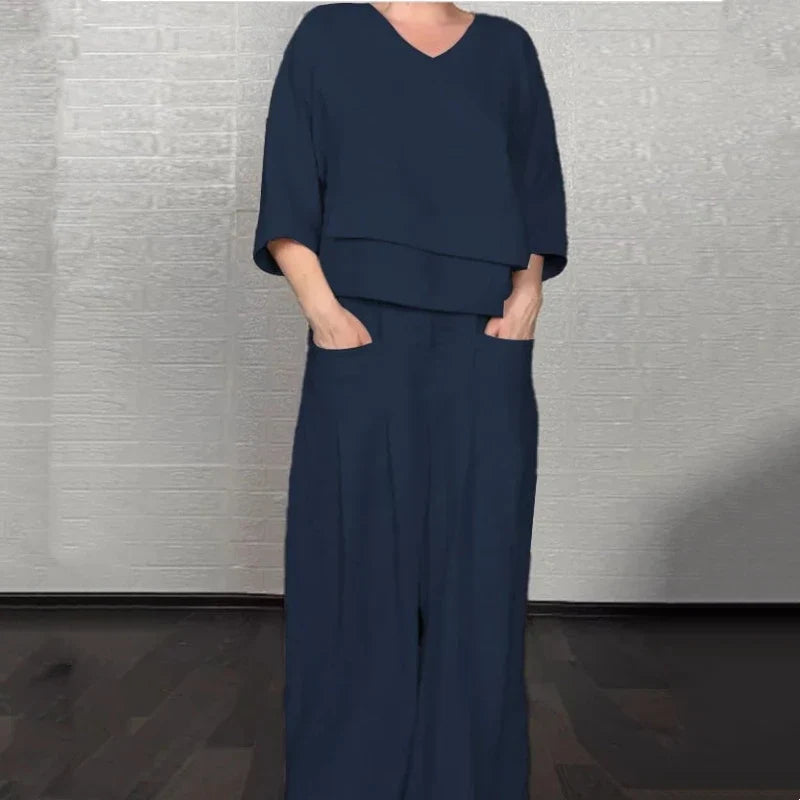 Tania Breezy Linen Two-Piece Set