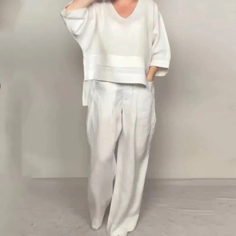 Tania Breezy Linen Two-Piece Set