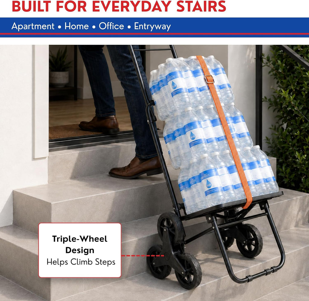 Shopping Cart, Super Loading Stair Climber 220 lbs Capacity, Grocery Foldable Trolley with Extra Large Shopping Bag Laundry Utility Cart with Adjustable Bungee Cord, blue