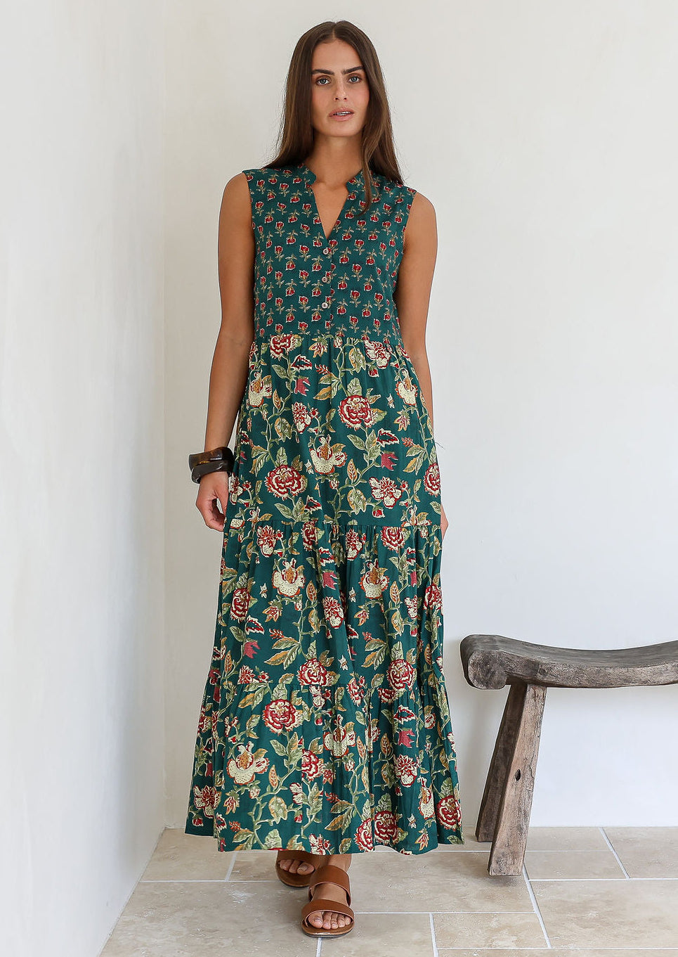 Boho Tiered Maxi Dress Wild Garland
